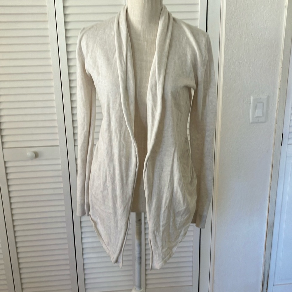 Anchor blue winter white or cream open light sweater size M 100% cotton